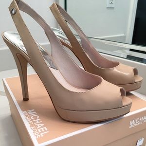 Michael Kors Nude Slingback Heels